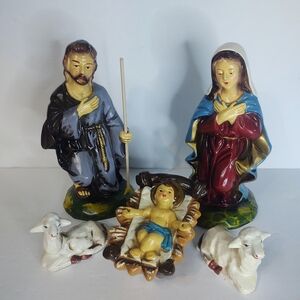Vtg Sears Roebuck Paper Mache Holy Family